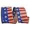 JAM Paper 2.5" x 10yd. Flag Stripe Glitter Wired Ribbon